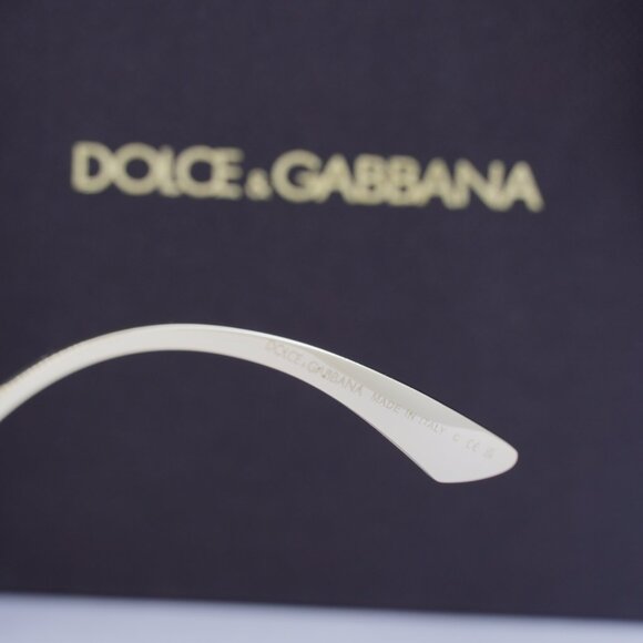 Dolce & Gabbana DG2320 02/87 Shield Sunglasses - Shiny Gold/Grey - Picture 8 of 10